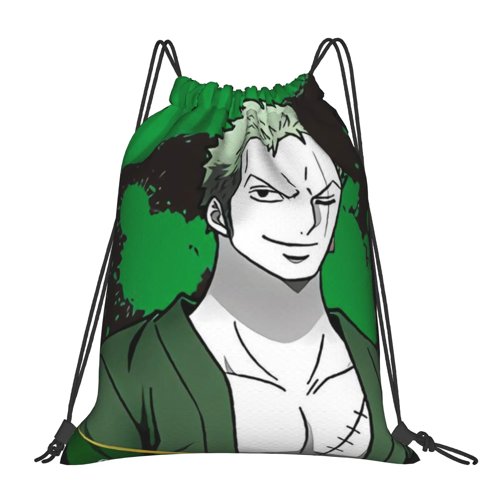 Mochila portátil con cordón para viaje Power Roronoa Zoro, mochila para montar a caballo, bolsas con cordón para ropa de gimnasio
