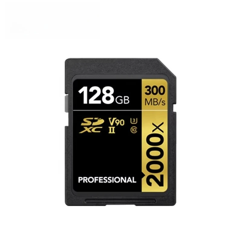 

Профессиональная SD-карта памяти 64 ГБ 32 ГБ 128G 2000X SD-карта 256G U3 4K V90 Class 10 UHS-II Flash SD-карта для камеры