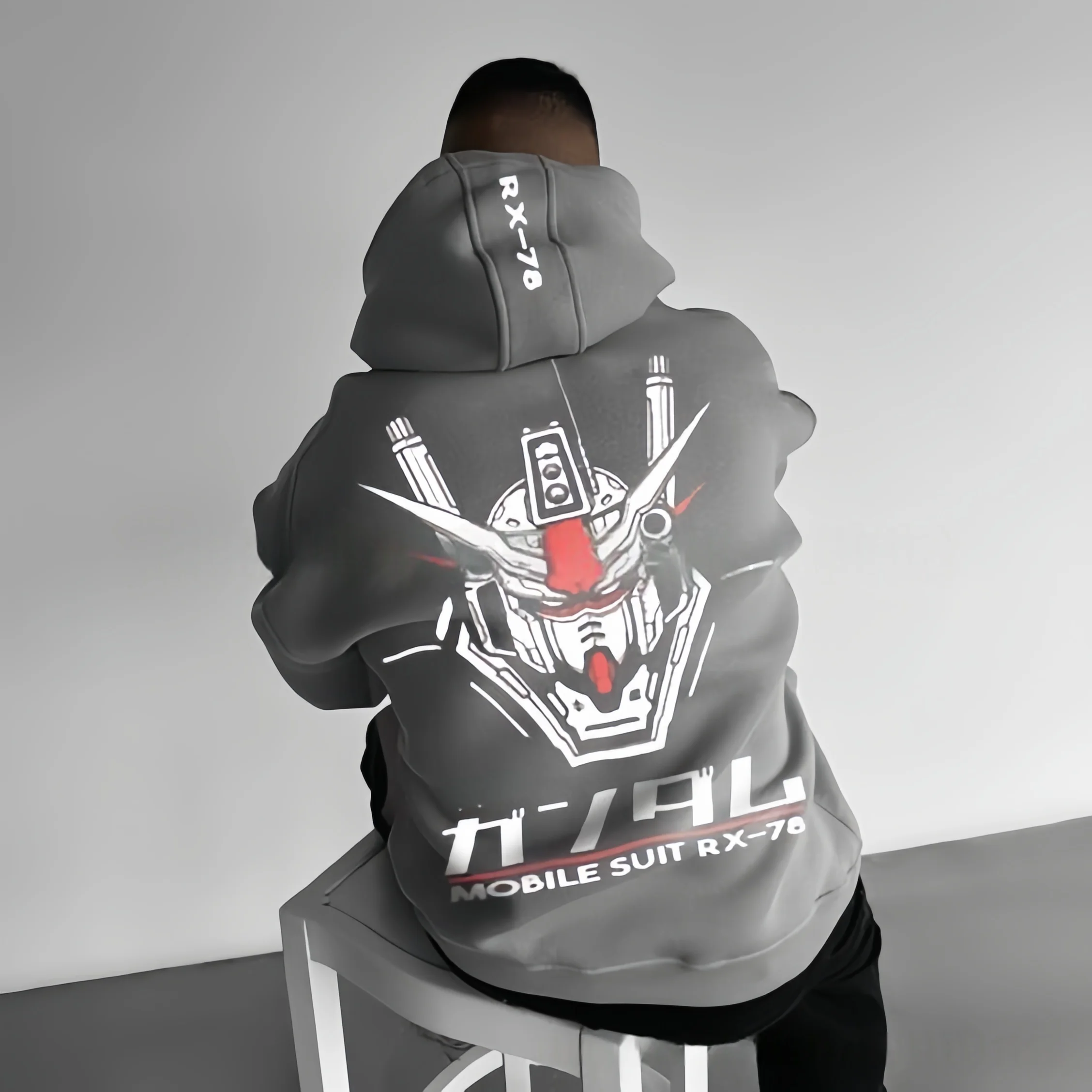 Gundam Mecha Kamen Rider herenhoodie print outdoor casual comfort unisex trui met capuchon print pullover trui