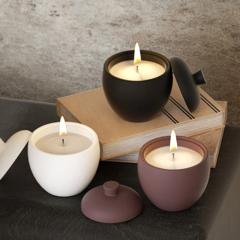 Handmade Gypsum Cup Mold Resin Concrete Storage Box Making Silicone Mould