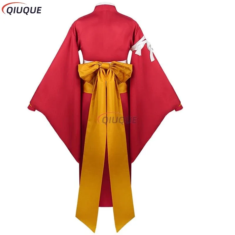 Izumi Kyouka Cosplay Costume with Headwear Anime BSD Cosplay Wig Women Kimono Yukata Halloween Carnival Uniform Dress Outfits