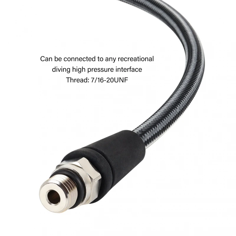 Tuyau de plongée haute pression durable standard professionnel flexible en fibre de carbone tissé tuyau de régulateur de plongée pour la plongée sous-marine