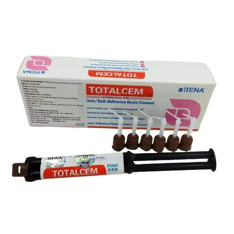 ITENA TOTALCEM Self-Adhesive Dual Cure Resin Cement 8g - Permanent Bonding for Dental Crown, Veneer & Inlay