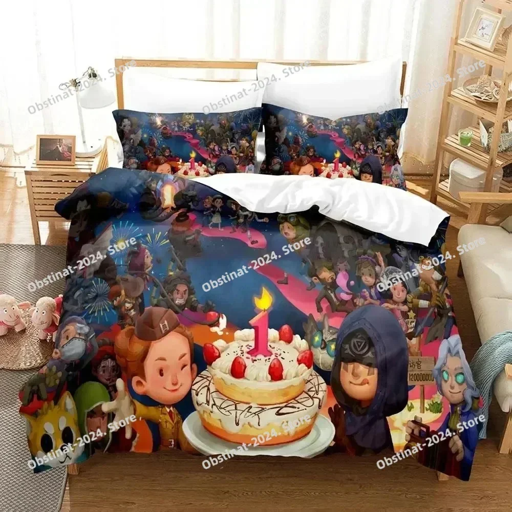 Anime Game Identity V Bedding Set Duvet Cover Bed Set Quilt Cover Pillowcase Comforter king Queen Size Boys Adult Bedding Set