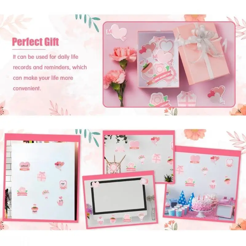 D08b 10pcs dilepas tongkat memo pad set hati desain bentuk memo notepads tongkat self-stick notes pad self-stick pad