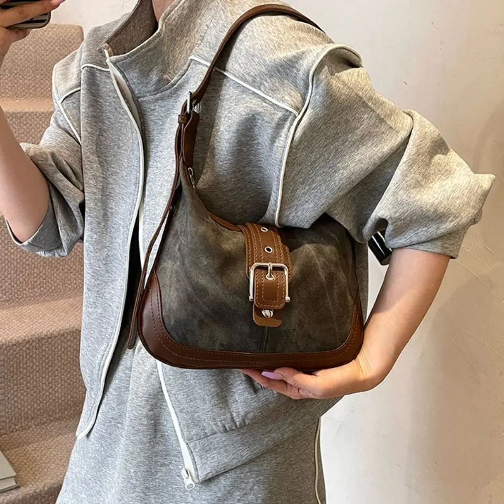 

Casual Hobo Shoulder Bag Vintage Hobo Bag Saddle Bag Crossbody Bag Underarm Bag Buckle Fashionable Crescent Bag Travel