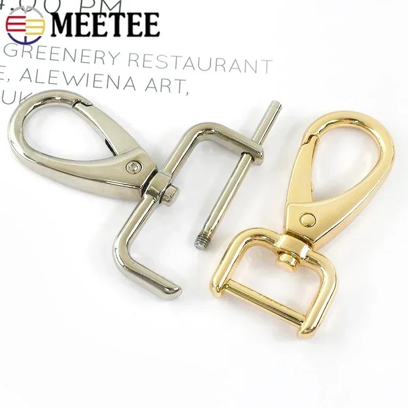 5Pcs 13-38mm Metal Detachable Swivel Buckles Leather Bag Openable Lobster Clasp Keyring Clip Hook Snap Trigger Dog Chain Collar