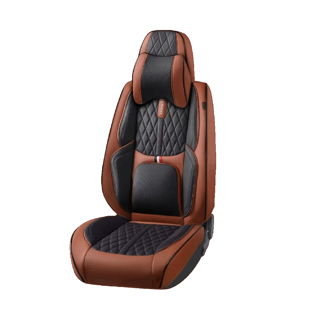 

Hot Selling 2025 New Custom All-Season Brown Car Seat Covers All-Package Universal Design Wear-Resistant Ventilation Leather