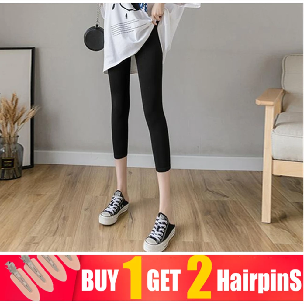 Nice feminino verão exterior wear leggings pant feminino seção fina modal magro margarida leggings grandes metros coreano selvagem era legging fina