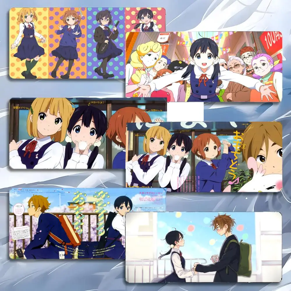 Cute Warm Anime T-Tamako Market Mouse Pad Mousepad Large Gaming LockEdge Thickened PC Table Desk Mat