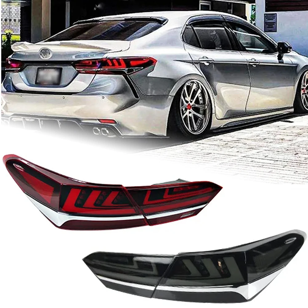 AKD Car Styling for Toyota Camry LED Tail Light 2018-2021 Camry Rear Fog Brake Turn Signal  auto Accessories