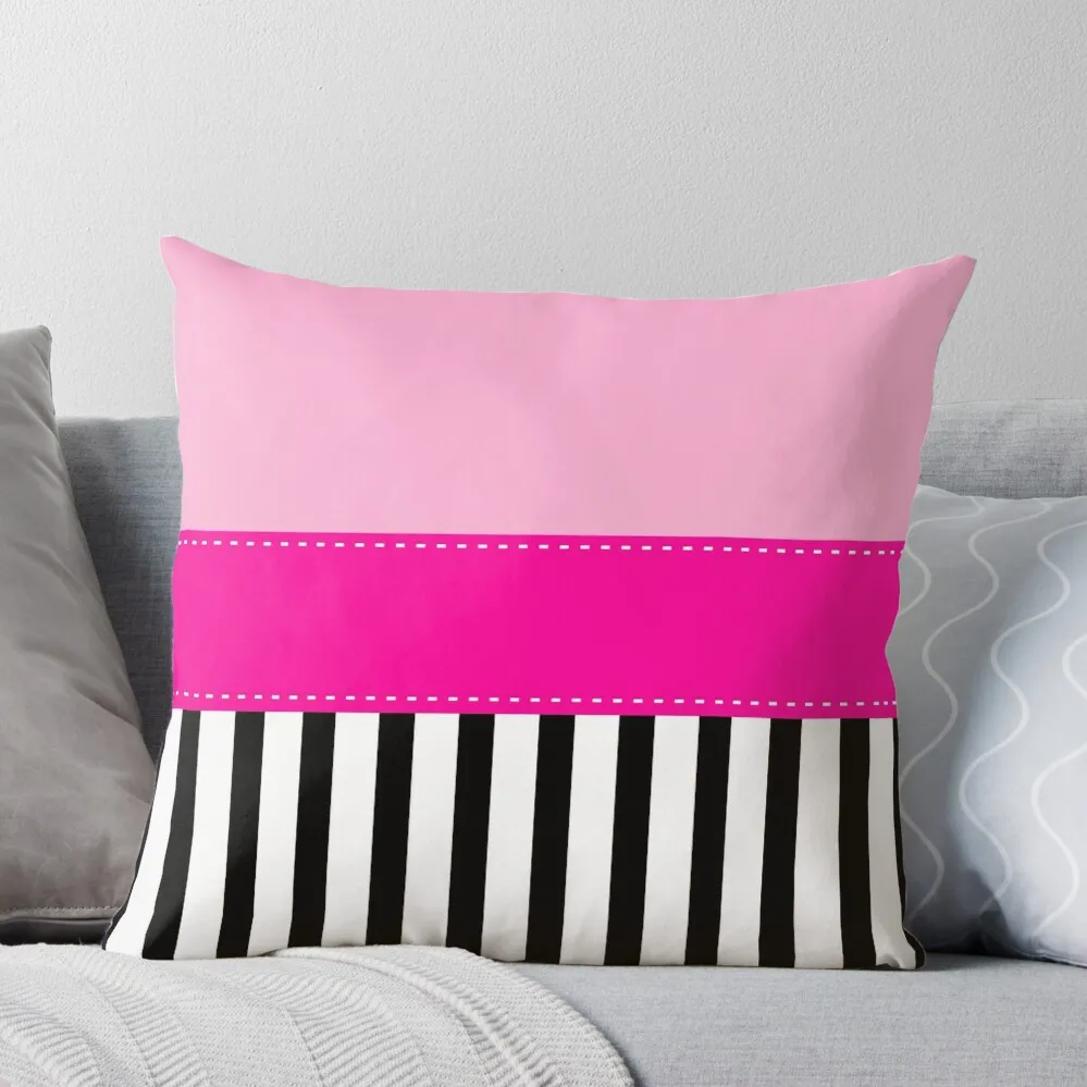 

Fuchsia, black and white Throw Pillow bed pillows Sofa Cushions Covers Decorative Sofa Cushion New year