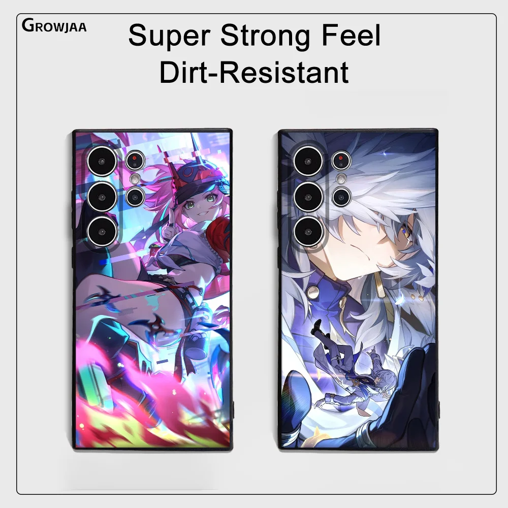 

Aventurine Honkai Star Rail Phone Case Samsung Galaxy S25 S24 S22 S23 Ultra S21 S20 Plus 5G Frosted Non-Slip Full Soft Cover