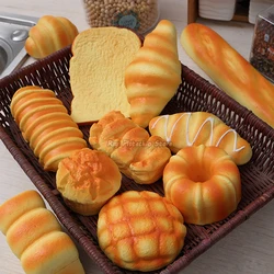 Artificial Simulation Bread Fake Food Model French Baguette Toast Cake Bakery Kids Play Kitchen Toys Set Boy Girl Pretend Baker