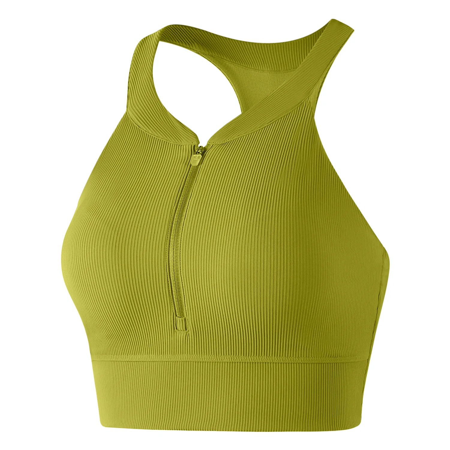 

Front zipper shock-proof sports underwear women's high-strength yoga vest with chest pad thread I-shaped beauty back fitness bra