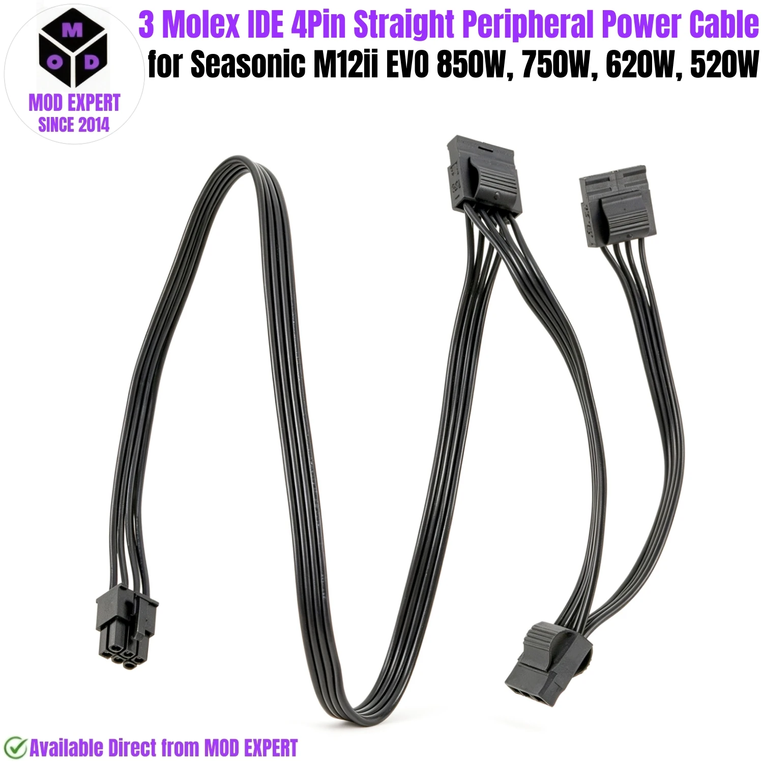 cabo-de-alimentacao-ide-periferico-reto-com-6-pinos-para-3-conectores-molex-de-4-pinos-para-fontes-de-alimentacao-modulares-seasonic-m12ii-evo-de-850w-750w-620w-e-520w-com-certificacao-80-bronze