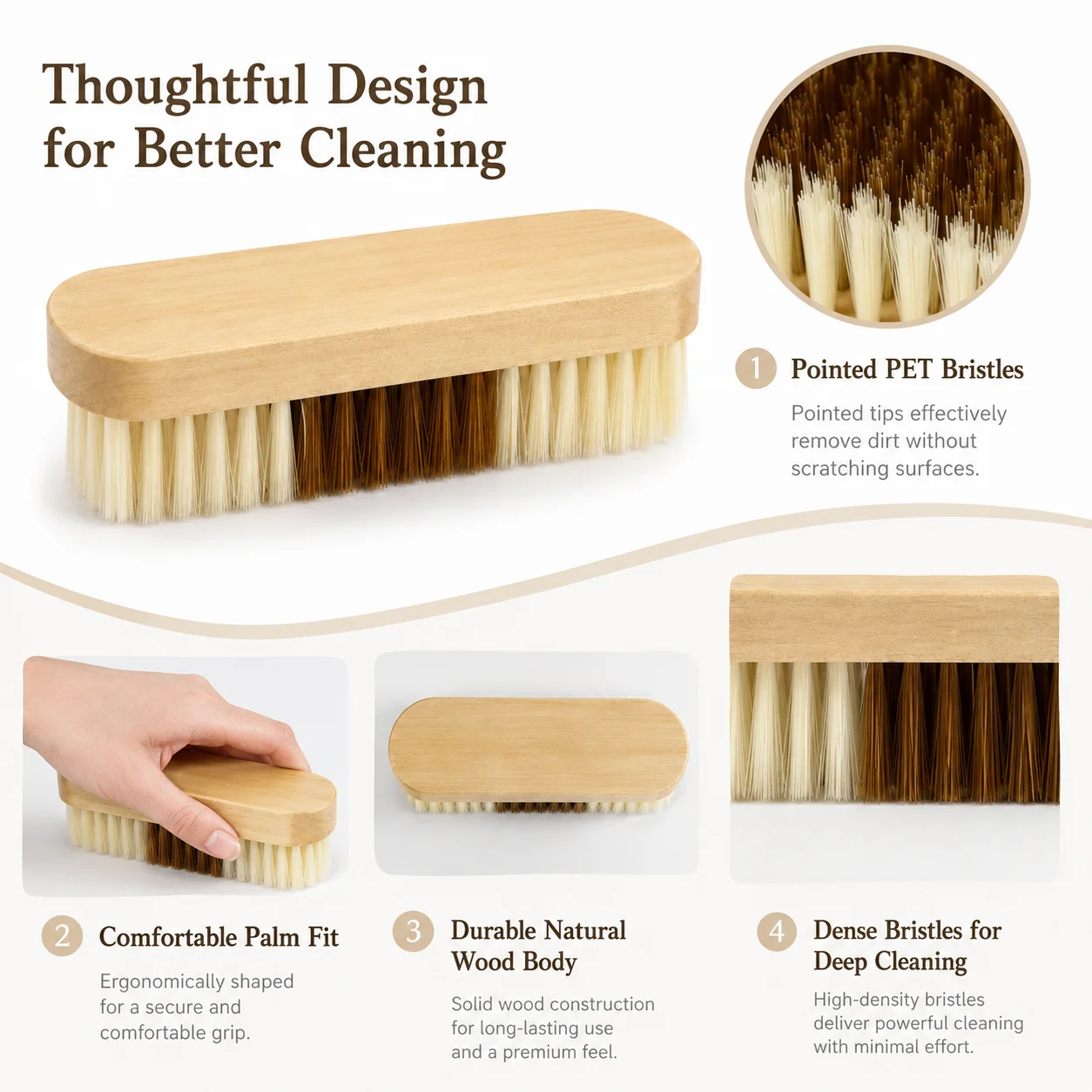 Simple Multi-Use Laundry Brush, Candy Color Clothes and Shoe Scrubber, Durable Plastic Cleaning Brush