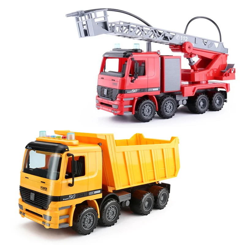 Large Lights Music Inertial Dump Truck Children\'s Toys City Engineering Vehicle  Gift For The Boys