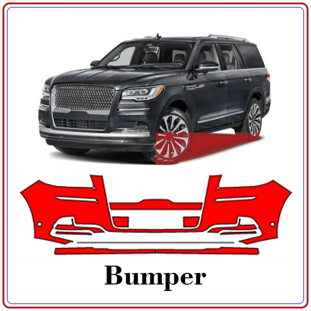 For Lincoln Navigator 2022-2024 Precut TPU Paint Protection Film PPF Front Bumper Kit Clear Bra Stone Guard EU UK