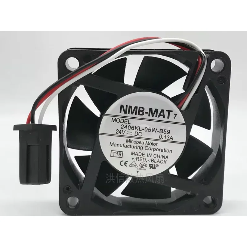 

Вентилятор охлаждения сервера NMB-MAT 2406KL-05W-B59 T8 DC 24V 0.3A 60x60x5мм, 3-проводной
