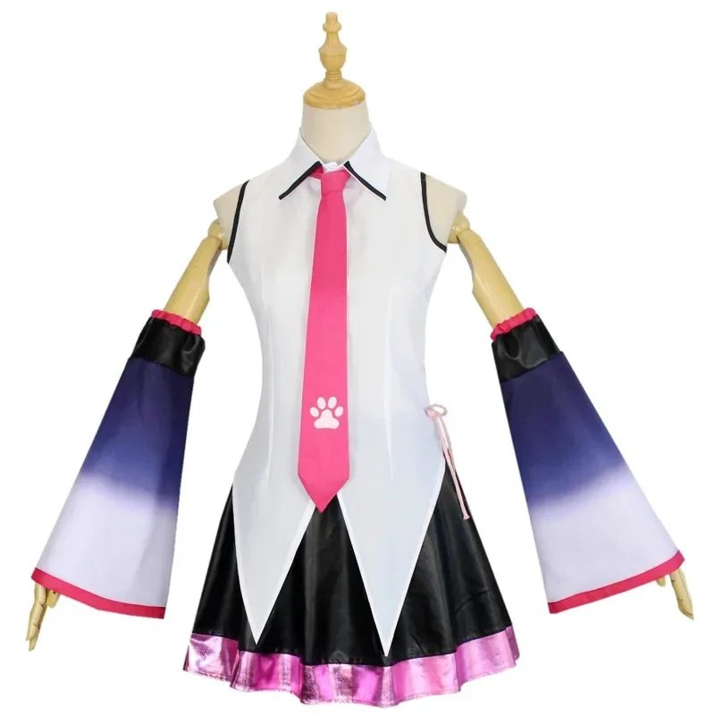 Dd12Miku-Peluca de disfraz de Anime Miku 2021, vestido japonés con orejas de gato para cumpleaños, fiesta de Carnaval y Halloween para mujeres y niñas, XS-2XL