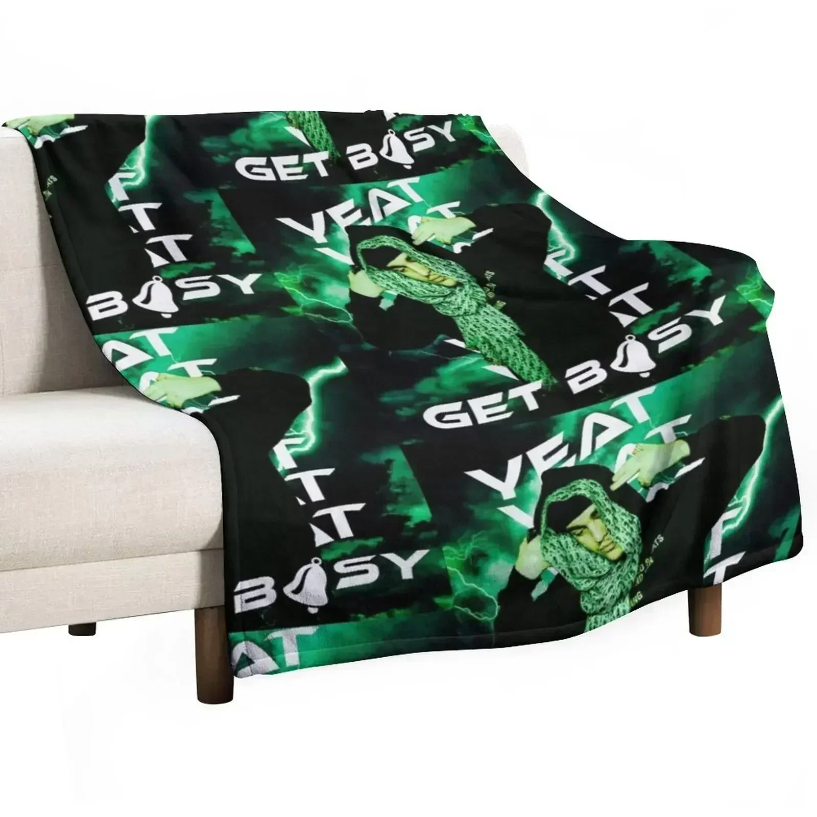 Yeat Get busy shirt Throw Blanket Decorative Beds Plaid on the sofa Blankets