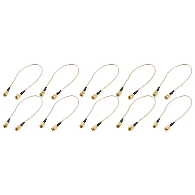 10Pcs 12 Inch RP-SMA Female To RP SMA Female Plug RF Pigtail Cable RG316