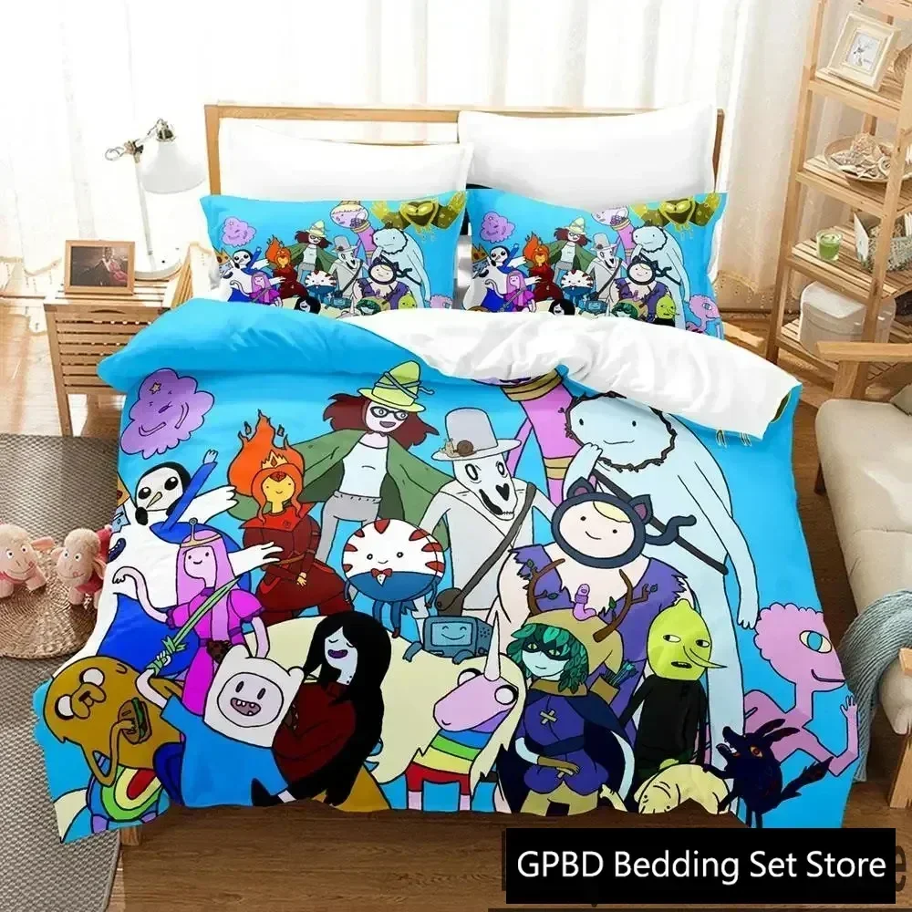 

Luxury New 3D Print Cartoon The Dog Face Adventure Time Finn Jake Bedding Set Duvet Cover Bed Set Quilt Cover Pillowcase Queen