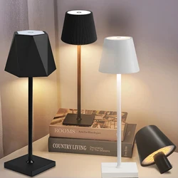 Rechargeable Table Lamp Touch Sensor LED Desktop Night Light Wireless Reading Lamp for Restaurant Hotel Bar Bedroom Decor Light