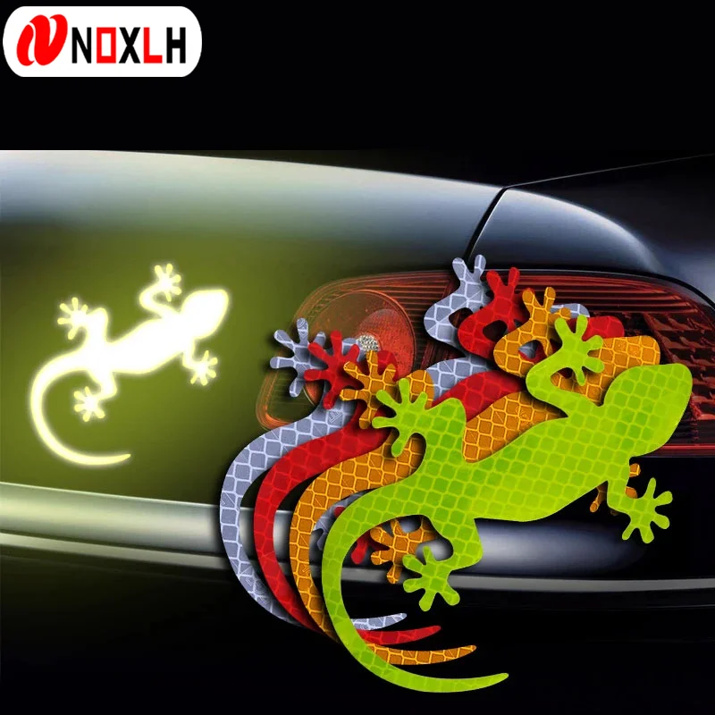 Car Styling Reflective Sticker Safety Warning Mark  Night Driving Warning Gecko Strip Light Reflector Auto Exterior Accessories