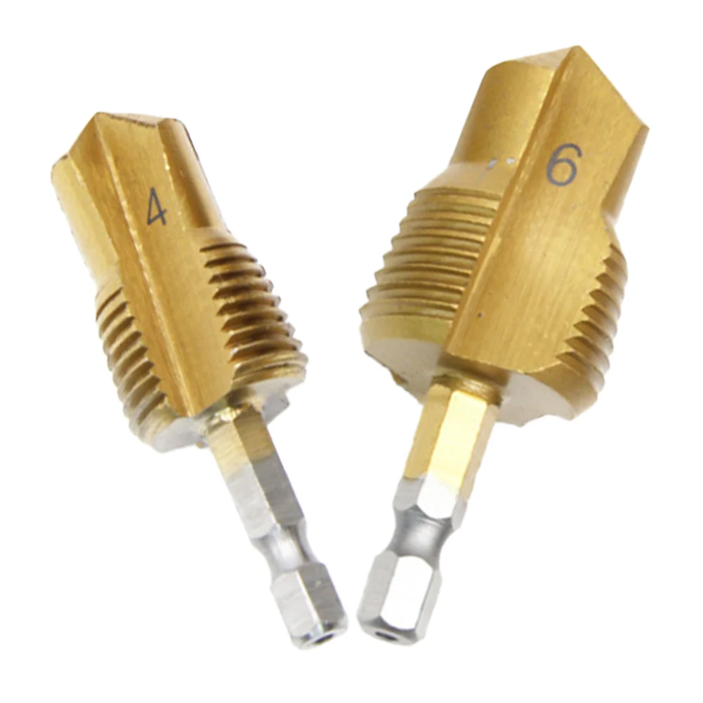 

1pc PPR 2-In-1 Hexagonal Shank Thread Tapping Step Drill Bit Plumber PPR Water Pipe Expansion Drill Power Tool Accessories