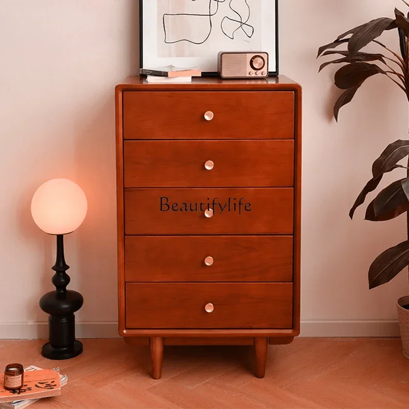 

LD33Medieval master bedroom chest of drawers boxwood living room bedside storage against the wall retro cabinet