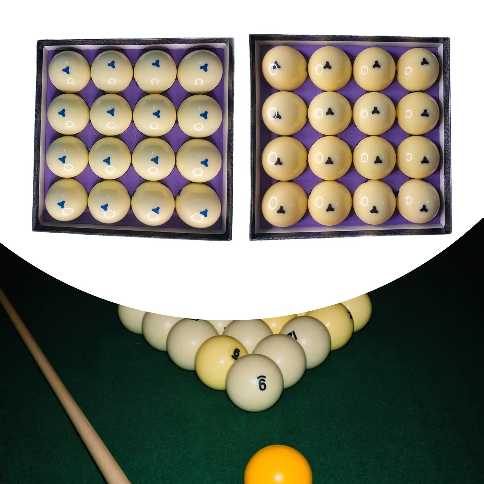 Balles de queue de billard blanches résistantes aux chocs, 16 pièces, accessoires d'entraînement pour jeux, Club, tournoi, salle de billard, Hall