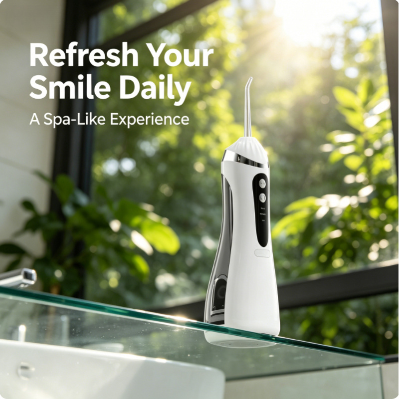  Portable Rechargeable Oral Irrigator IP65 Waterproof 3 Cleaning Modes Dental Jet Floss Teeth Whitening 200ML Water Flosser 