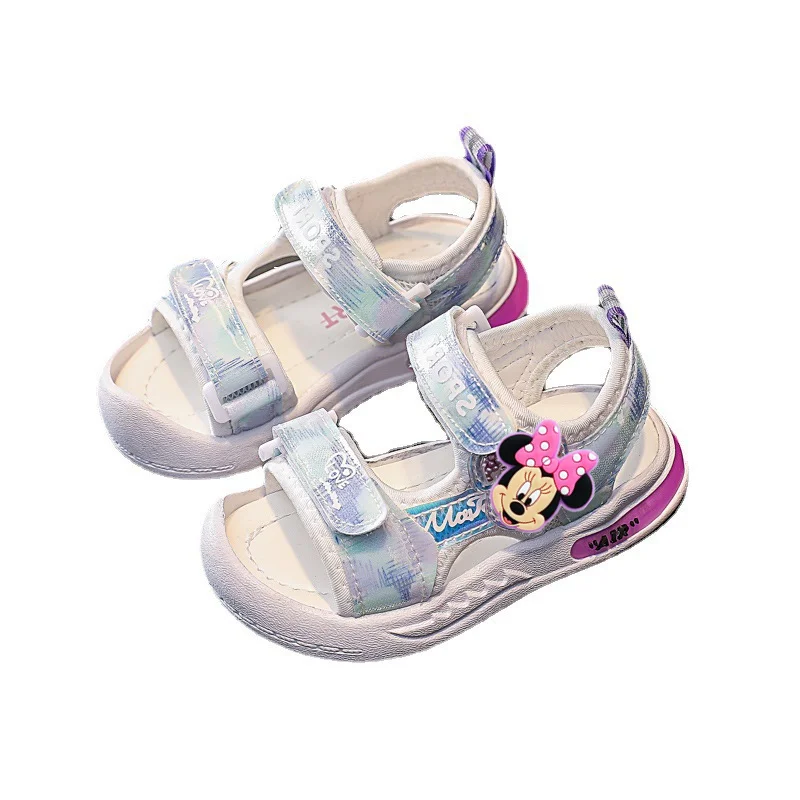 

Disney Mickey Mouse Girls Breathable Pink Princess Sandals Cartoon Girls Beach Shoes New Baby Toddler Shoes
