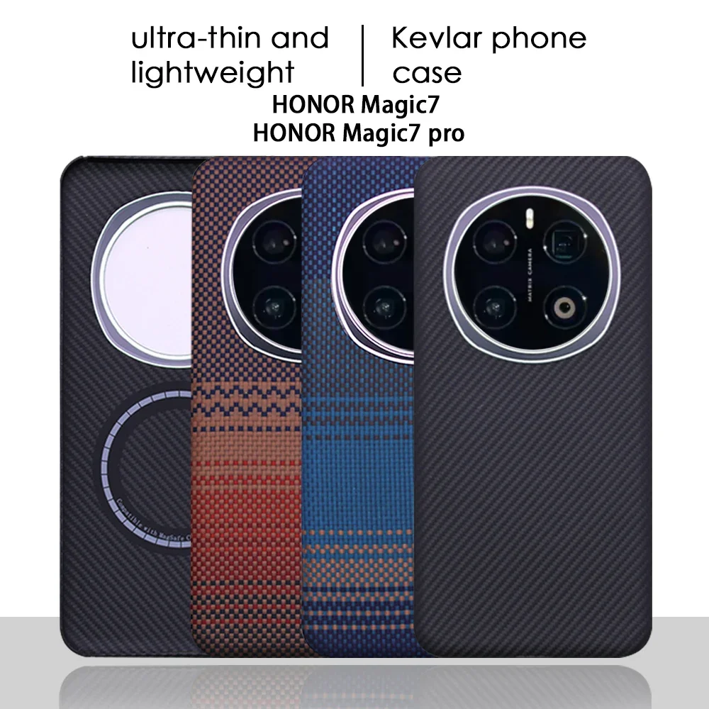 

Ultra-Thin Aramid Fibre Protective Case for HONOR Magic 7 Pro, Aluminium Alloy Metal Ring Camera Protection (HONOR Magic 7 Pro)