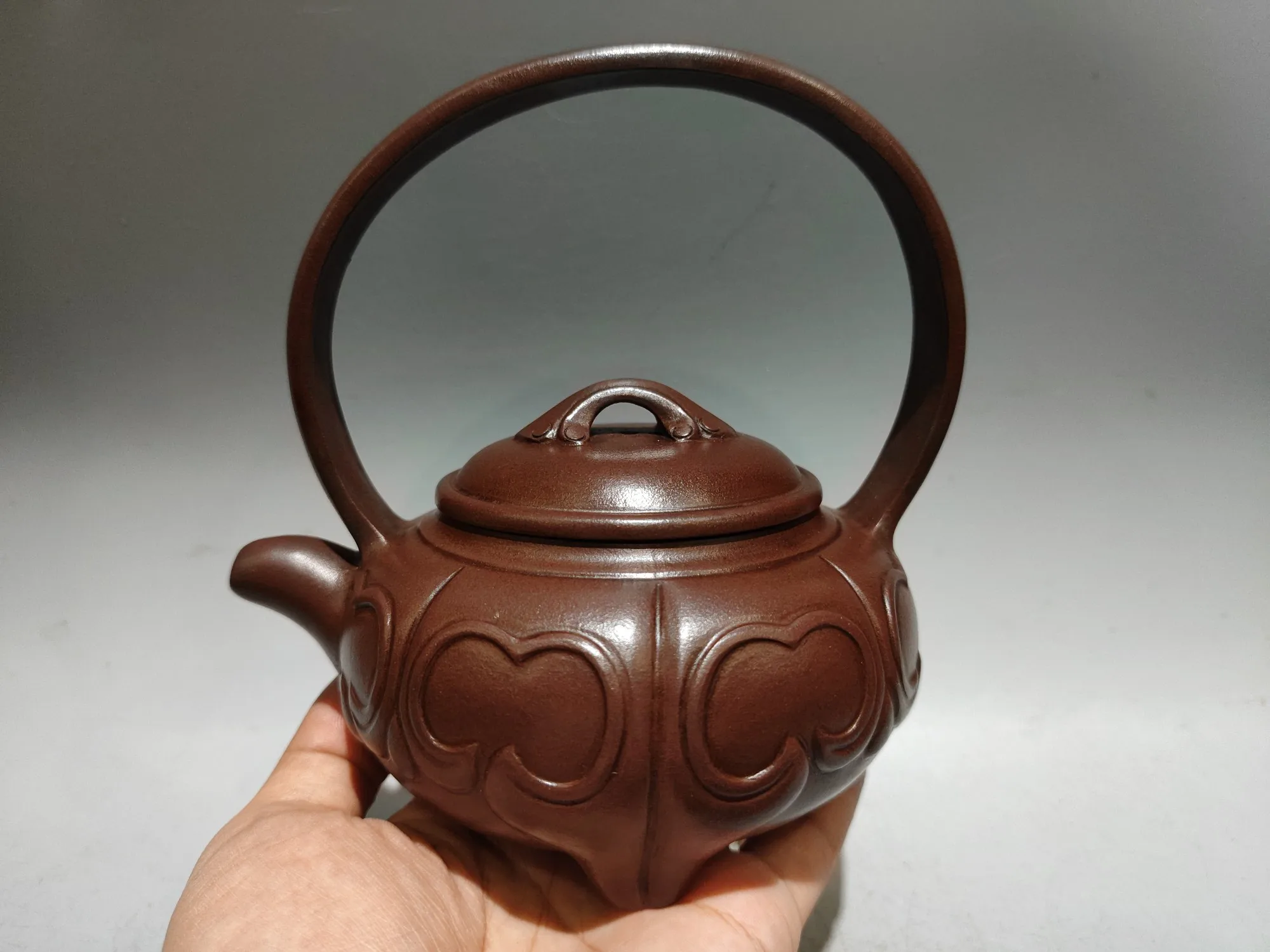 Yixing purple clay teapot Plum blossom pattern cover Bamboo leaf patterned teapot Kettle Teapot Pot Tea