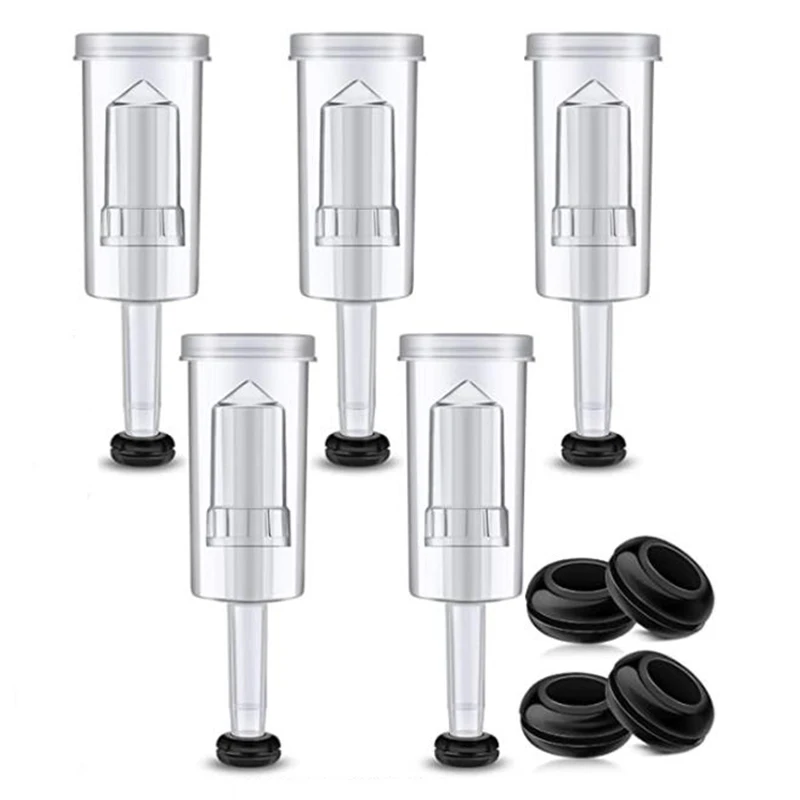 Fermentation Lids Kit Airlock for Fermentation Air Locks with Black Grommets Airlock Bubble for Beer and Wine Mason Jar