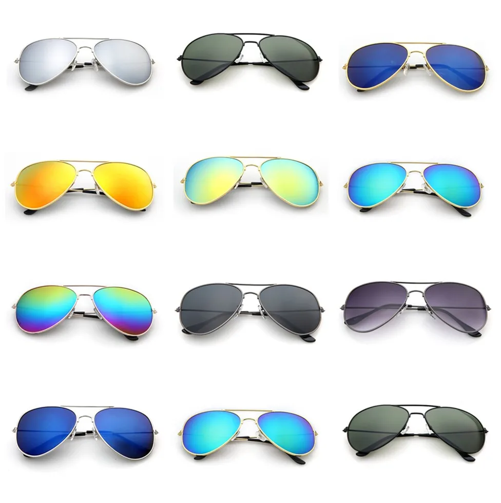 FOENIXSONG Fashion Sunglasses for Women Men Pilot Round Eyewear Gradient Mirrored Blue Silver Gray Sun Glasses Sunglass
