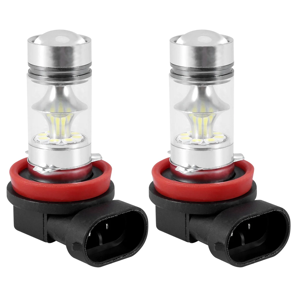 2X H8 H11 H16 6000K White 100W High Power LED Fog Light Driving Bulb DRL