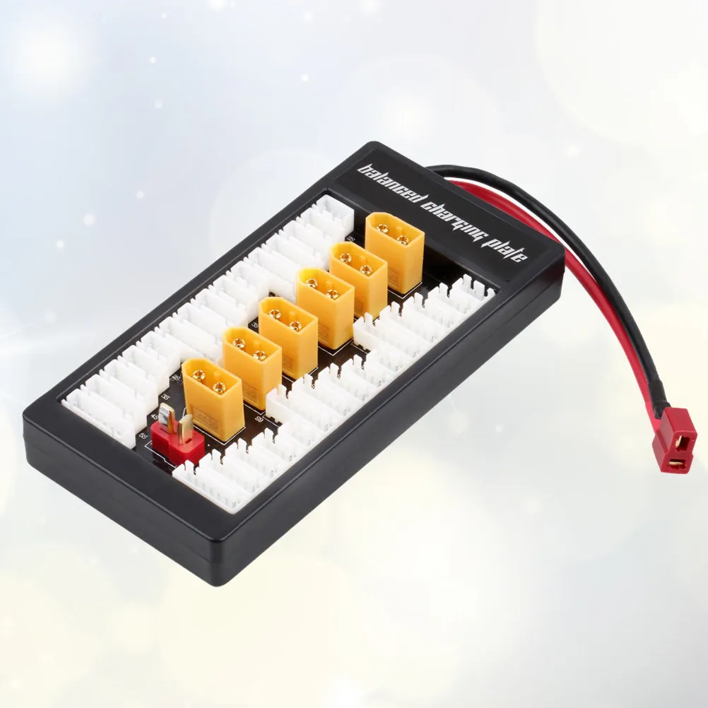 40A Parallel Charging Board for 2-6S Lipo Batteries Supports 6 Groups Simultaneous Charging with 14Awg Input 20Awg Balance Wires