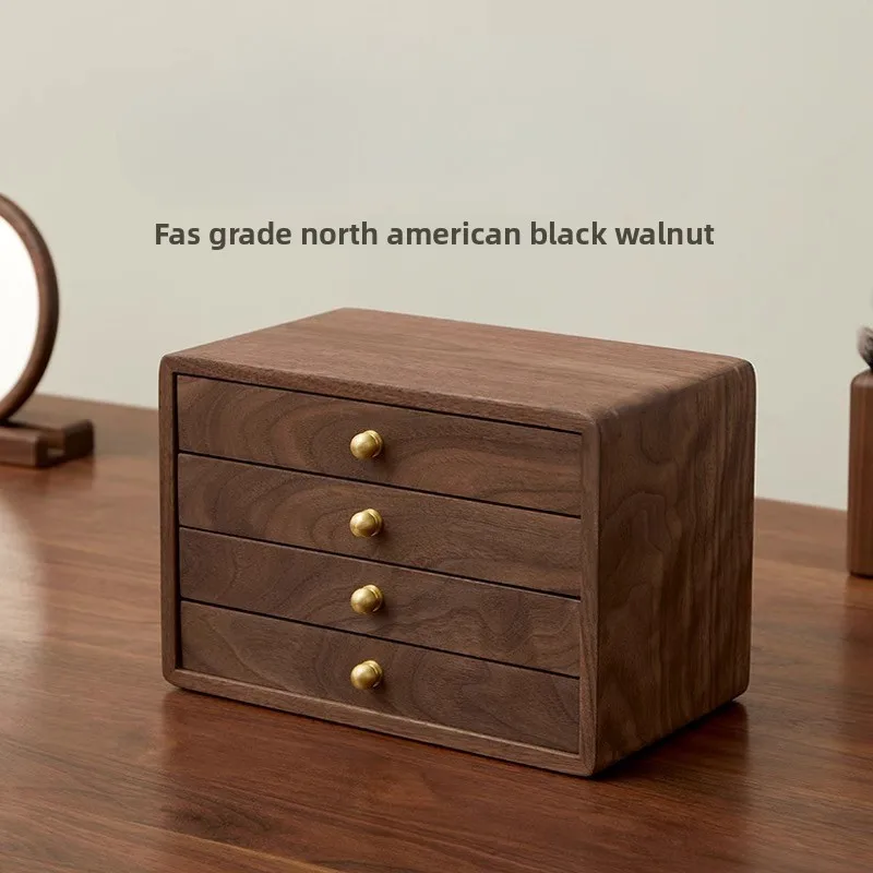 

Exquisite Wooden Jewelry Box, High-End Storage Case, Vintage Wedding Gift Box, Earring and Necklace Organizer with Design