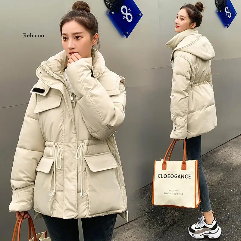 

Jacket Women Winter Tooling Hooded Cotton-padded Jacket Women's Korean Version Candy Color Loose Warm Down Padded Jacket