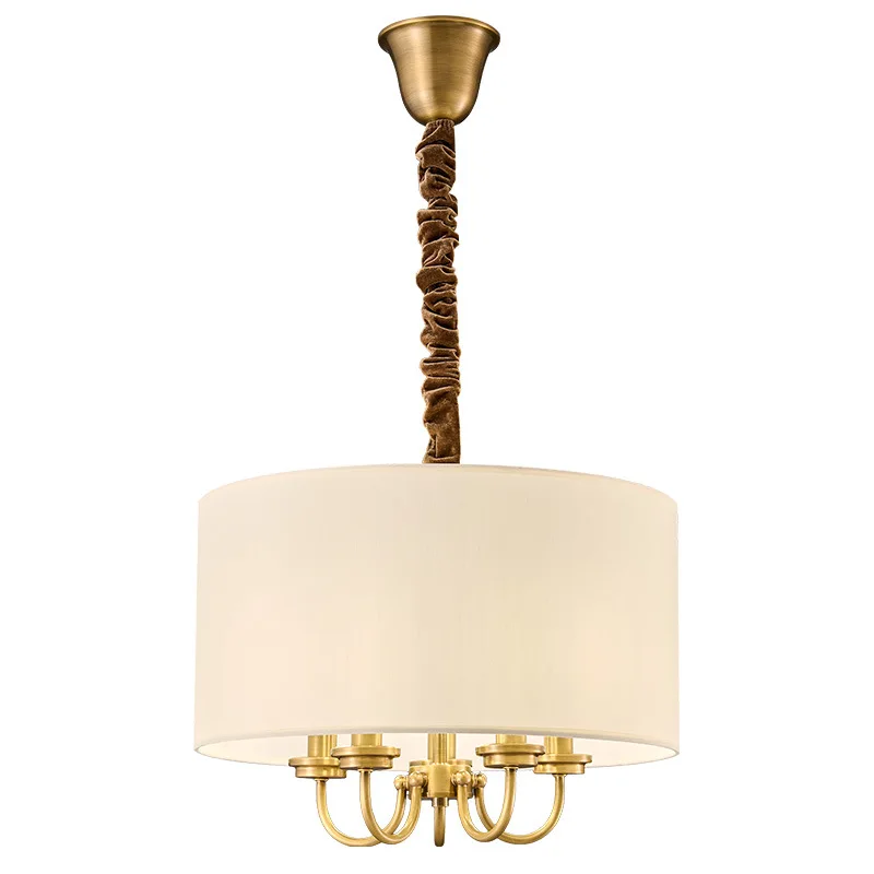 

All copper small American country living room bedroom study ceiling light