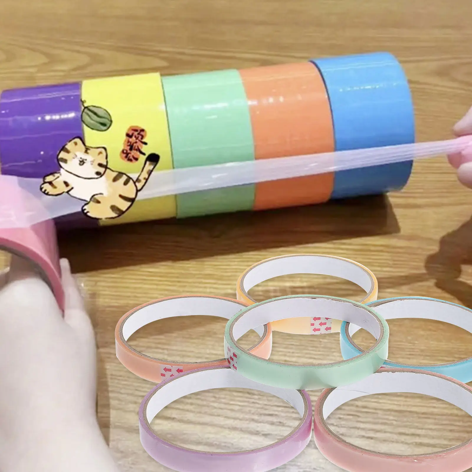 

30 рулонов клейкой ленты для шариков, высококачественные цветные клейкие ленты для рукоделия, снятия стресса, декоративные цветные ленты