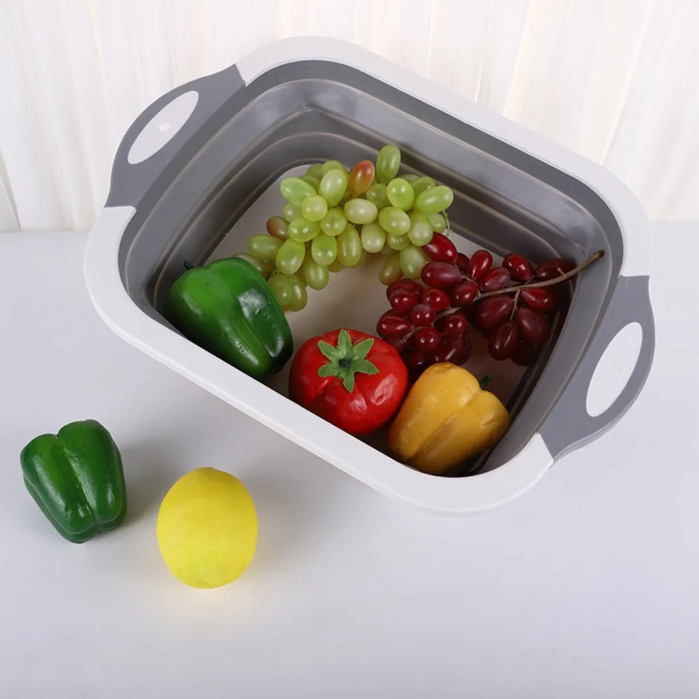 3-In-1 Multifunctional Folding Cutting Board Folding Plastic Cutting Board Sink Cutting Board Portable  Vegetable Wash Basin