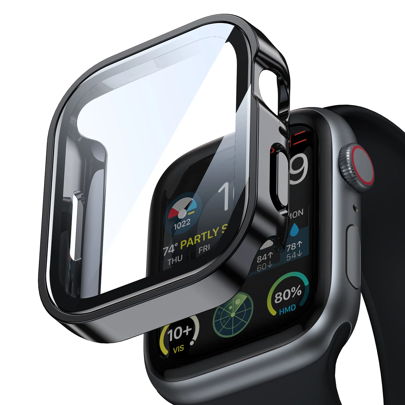 

Cover+glass For Apple Watch 10 9 8 7 6 5 SE waterproof Screen Protector Bumper iWatch case series 46mm 42mm 45mm 41mm 44mm 40mm