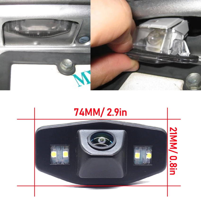 CCD HD Fisheye Lens Rear View Camera For Honda Accord 2008~2017 Accord 6 1997~2002 Car Reverse Parking Monitor Night Vision