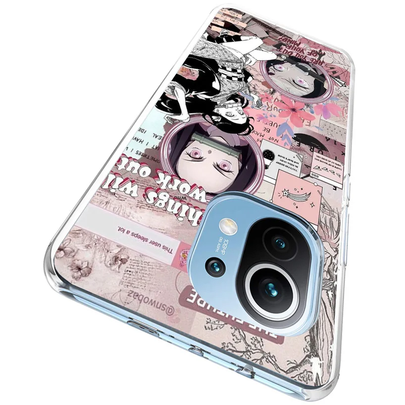 Demon Slayer Anime Kimetsu No Yaiba Phnoe Case for Xiaomi Redmi Note 10 9 9S 8 8T 7 Pro 5 9T Mi 12T 11T 10T 11 12 Lite A2 A3 11i