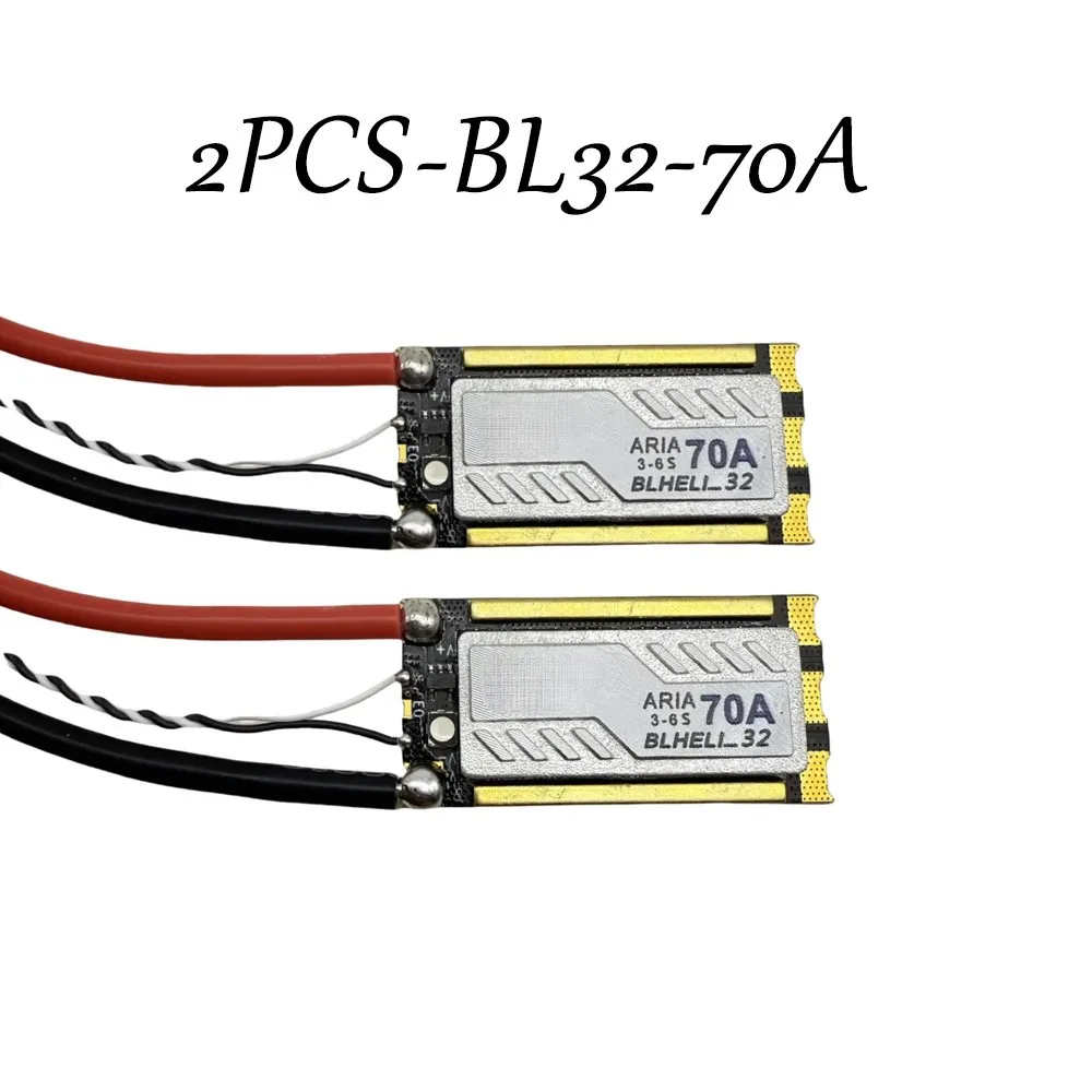 2PCS AM32-70A ESC 3-6S BLHeli_32bit 70A Regolatore di velocità senza spazzole FPV Racing Drone Quadcopter Parte